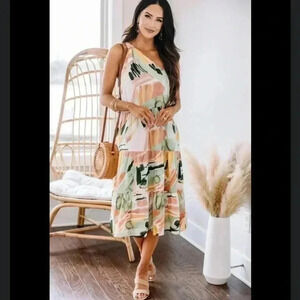 MINT JULEP ONE SHOULDER DRESS XS